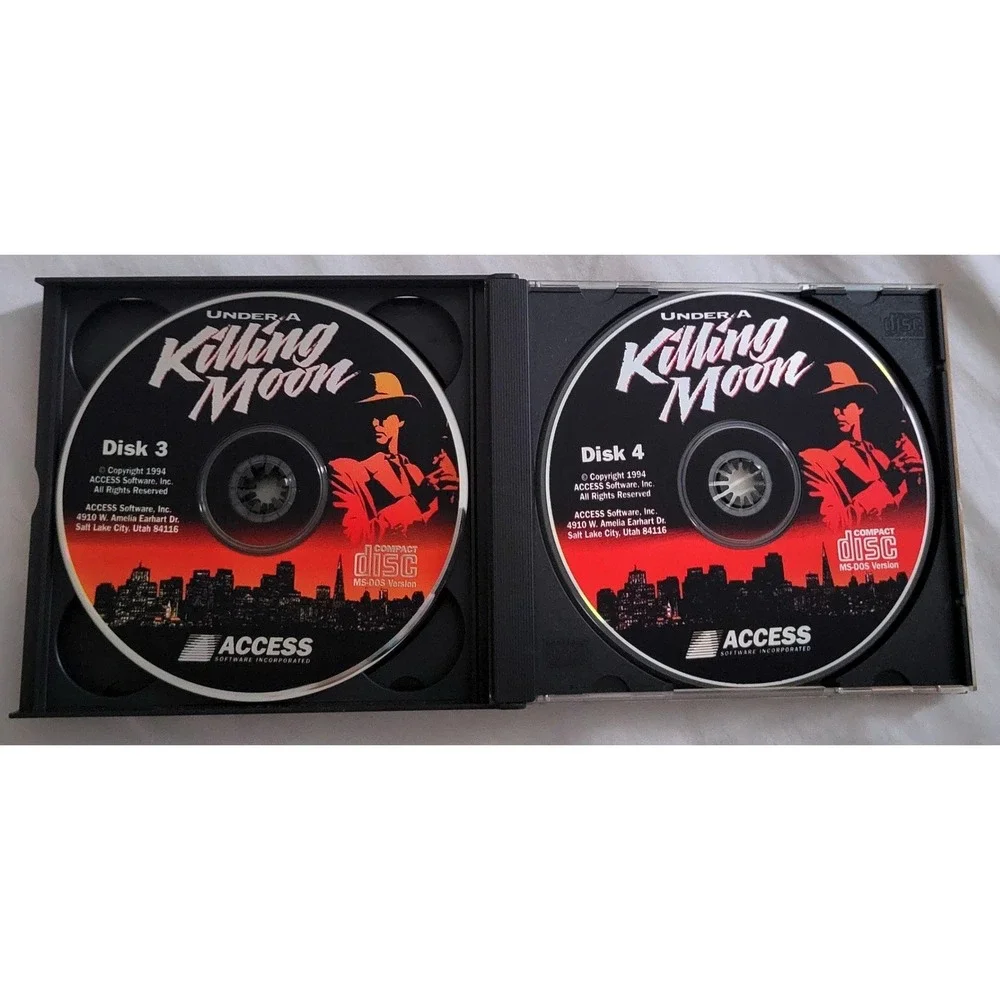 Under a Killing Moon PC Game MS DOS 1994 Vintage Tex Murphy Access 4 CD ROM